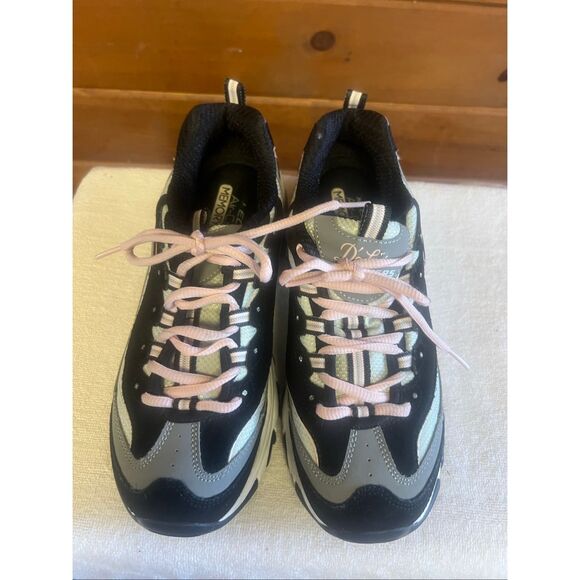 Skechers D'Lites 1.0 running shoes Black/Gray Sz 8 - Picture 6 of 8